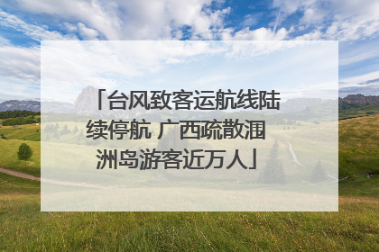 台风致客运航线陆续停航 广西疏散涠洲岛游客近万人